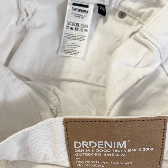 Dr Denim Echo Spiral Cut Jeans in White Size 31 - Picture 7 of 8